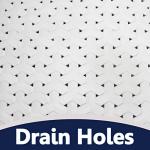 SafeLand- Non-Slip Bath, Shower, Tub Mat, TPR Material, Eco-Friendly, Non-PVC, Machine Washable, No Odor, with Powerful Suction Cups and Drain Holes, Tweed (15"x30" White)