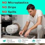 Zero Trace Dishwasher Detergent Eco-Friendly Sheets for Dish Washing - Plant Powered Technology- Unscented- 60 Loads