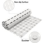 BEMISO BEMISO Shower Mat Non Slip Bathtub Mat with Suction Cups and Drain Holes 37.4 x15.7 Inch Bath Mat for Tub & Shower.Easy Dry,Easy to Cut,Eco-Friendly