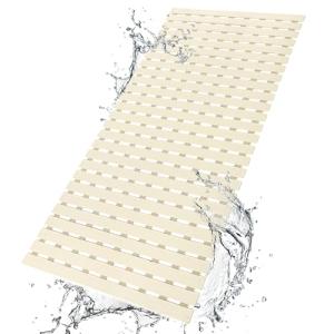 BEMISO BEMISO Shower Mat Non Slip Bathtub Mat with Suction Cups and Drain Holes 37.4 x15.7 Inch Bath Mat for Tub & Shower.Easy Dry,Easy to Cut,Eco-Friendly