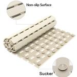 BEMISO BEMISO Shower Mat Non Slip Bathtub Mat with Suction Cups and Drain Holes 37.4 x15.7 Inch Bath Mat for Tub & Shower.Easy Dry,Easy to Cut,Eco-Friendly