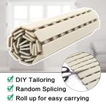 BEMISO BEMISO Shower Mat Non Slip Bathtub Mat with Suction Cups and Drain Holes 37.4 x15.7 Inch Bath Mat for Tub & Shower.Easy Dry,Easy to Cut,Eco-Friendly