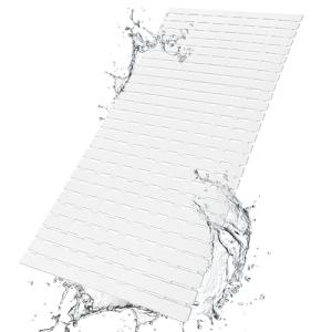 BEMISO BEMISO Shower Mat Non Slip Bathtub Mat with Suction Cups and Drain Holes 37.4 x15.7 Inch Bath Mat for Tub & Shower.Easy Dry,Easy to Cut,Eco-Friendly