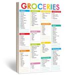 Hebayy 90 Sheets Fastcheck Grocery List Magnet Pad, 110 Printed Common Food for Fridge and Blank Grocery Shopping Spaces for Home. Size 6”x 9”