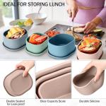 Blushtier 12 Pcs Silicone Food Storage Containers with Lids Reusable Silicone Snack Container 3 Size Lunch Box Bento with Lids Freezer Dishwasher Safe,6.7oz, 10oz, 20oz(Mo Landi Color)