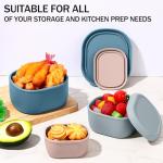 Blushtier 12 Pcs Silicone Food Storage Containers with Lids Reusable Silicone Snack Container 3 Size Lunch Box Bento with Lids Freezer Dishwasher Safe,6.7oz, 10oz, 20oz(Mo Landi Color)
