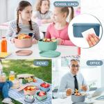 Blushtier 12 Pcs Silicone Food Storage Containers with Lids Reusable Silicone Snack Container 3 Size Lunch Box Bento with Lids Freezer Dishwasher Safe,6.7oz, 10oz, 20oz(Mo Landi Color)