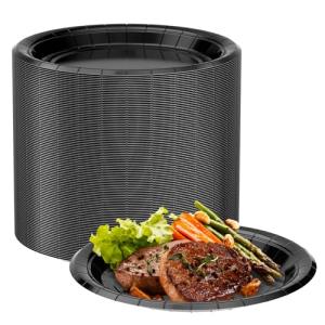 100PCS 7 Inch Disposable Paper Plates, Small Party Plates for Snacks, Desserts, Heavy Duty and Grease-Resistant, Eco-Friendly Plates for Halloween, Thanksgiving, Christmas, Birthdays, Weddings, BBQs