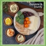 ibambo Bamboo Biodegradable Plates (50-Pack, 7-inch) | Sturdy & Microwave Safe | Heavy Duty Microwavable Disposable Plates | PFAS Free, Biodegradable | FSC Certified Alternative to Plastic