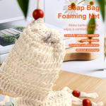 Eco-Friendly Skincare, Natural Exfoliation, Cotton Bathroom Accessories, Sustainable soap Storage, Zero Waste Shower Products, Biodegradable soap Pouch