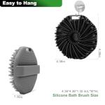 2-Pack Silicone Body Scrubber Shower Brushes,Exfoliating Body Scrubber for All Skin Type, Eco Friendly Shower Scrubber for Body, Silicone Body Brush for Showering(Black & Gray)