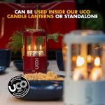 UCO 12-Hour Natural Beeswax Candles - Candle Lantern - 3 pack