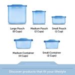 Ziploc Endurables Silicone Food Storage Meal Prep Containers, Microwave Safe and Eco-Friendly, Medium Container, 1 Count