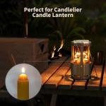 15-Hour Natural Beeswax Candles Compatible with Candle Lanterns - Smokeless Clean Long Lasting Burning for Outdoor, Camping, Emergency, Survival Emergency Preparedness- 20Pack
