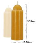 15-Hour Natural Beeswax Candles Compatible with Candle Lanterns - Smokeless Clean Long Lasting Burning for Outdoor, Camping, Emergency, Survival Emergency Preparedness- 20Pack