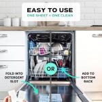 Zero Trace Dishwasher Detergent Eco-Friendly Sheets for Dish Washing - Plant Powered Technology - Lemon Scent - 60 Loads