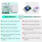 Zero Trace Dishwasher Detergent Eco-Friendly Sheets for Dish Washing - Plant Powered Technology - Lemon Scent - 60 Loads
