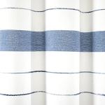 Lush Decor Chic Stripe Yarn Dyed Eco-Friendly Recycled Cotton Shower Curtain, 72" x 72", Navy & Blue