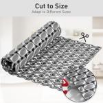 XIYUNTE Shower Mat Bathtub Mat Non Slip, 27''x16'' Soft and Comfortable Anti Slip Shower Mat, Eco-Friendly TPE+PP Shower Non Slip Mat with Powerful Suction Cups, Machine Washable, Easy to Cut, Grey