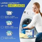 Soulink Laundry Detergent Sheets Fresh Linen Scent 240 Loads，Eco Friendly Detergent Strips for Travel & Home - No Plastic Jug Soap Strips, Plant-based, Hypoallergenic. Safe for Sensitive Skin