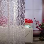 Adwaita 3D Bubbles Shower Curtain Liner,No Odors,Eco Friendly (Clear)