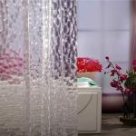 Adwaita 3D Bubbles Shower Curtain Liner,No Odors,Eco Friendly (Clear)