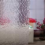 Adwaita 3D Bubbles Shower Curtain Liner,No Odors,Eco Friendly (Clear)