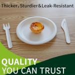 Heavy Duty Compostable Cutlery Set – 300 Pack (100 Forks, 100 Spoons, 100 Knives) Eco-Friendly Sugarcane Bagasse Disposable Utensils for Party, BBQ, Picnic, Daily Use