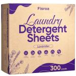 Lavender Laundry Detergent Sheets Travel Eco-friendly 300 Loads Fisroa Clothes Washing Detergent Sheets Plastic-Free Washer Strips Liquidless Laundry Strips Tablet