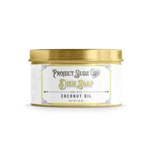 Project Sudz Solid Dish Soap | Plastic-Free Eco-Friendly Dishwashing Block | Made with Coconut Oil | 4 oz Reusable Tin | Zero Waste, Long-Lasting, Non-Toxic Grease Cutter