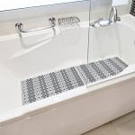 BEMISO Shower Mat Non Slip Bathtub Mat with Suction Cups and Drain Holes 27.5 x15.7 Inch Bath Mat for Tub & Shower.Easy Dry,Easy to Cut,Eco-Friendly