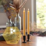 Big Dipper Wax Works Beeswax Taper Candles, Pair of Hand-Dipped 100% Pure Beeswax, Unscented with Natural Honey Aroma, 12" x 7/8" Standard Size, Long 12-Hour Burn, Eco-Friendly Handmade Candles