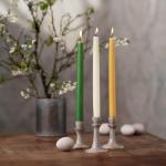 Big Dipper Wax Works Beeswax Taper Candles, Pair of Hand-Dipped 100% Pure Beeswax, Unscented with Natural Honey Aroma, 12" x 7/8" Standard Size, Long 12-Hour Burn, Eco-Friendly Handmade Candles