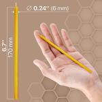 Natural Candles 7” 30 pcs Best Candle Pure Deep Yellow Bee Wax with Great Honey Scent and Cotton Wicks - Eco Friendly 100% Candles for Decoration Home Birthday Cake 1103412