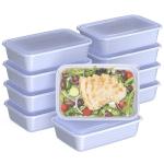 Bentgo 20-Piece Lightweight, Durable, Reusable BPA-Free 1-Compartment Containers - Microwave, Freezer, Dishwasher Safe - Periwinkle