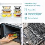 Vtopmart 8 Pack Glass Food Storage Containers with Airtight Lids, Glass Meal Prep Containers, Lunch Office Meal for Microwave, Oven, Freezer and Dishwasher, BPA Free