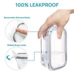 Vtopmart 8 Pack Glass Food Storage Containers with Airtight Lids, Glass Meal Prep Containers, Lunch Office Meal for Microwave, Oven, Freezer and Dishwasher, BPA Free