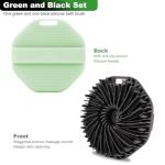 2-Pack Silicone Body Scrubber Shower Brushes,Exfoliating Body Scrubber for All Skin Type, Eco Friendly Shower Scrubber for Body, Silicone Body Brush for Showering (Black & Green)