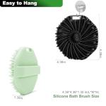 2-Pack Silicone Body Scrubber Shower Brushes,Exfoliating Body Scrubber for All Skin Type, Eco Friendly Shower Scrubber for Body, Silicone Body Brush for Showering (Black & Green)