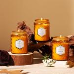 6 Pack Natural Soy Wax Jar Candles for Home Scented, 33 oz 240 Hour Long Lasting Aromatherapy Fall Candles Gifts for Women Birthday | Thanksgiving Day Christmas | Amber Candles|