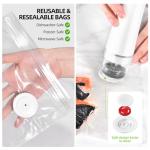 Vacuum Sealer for Food, with 15 Reusable Vacuum Bags, Handheld Vacuum Sealer with Auto-Stop、Detachable Filter and Visible Water Tank, Seal Meal Saver