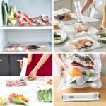 Vacuum Sealer for Food, with 15 Reusable Vacuum Bags, Handheld Vacuum Sealer with Auto-Stop、Detachable Filter and Visible Water Tank, Seal Meal Saver