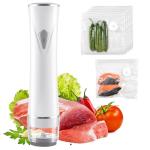 Vacuum Sealer for Food, with 15 Reusable Vacuum Bags, Handheld Vacuum Sealer with Auto-Stop、Detachable Filter and Visible Water Tank, Seal Meal Saver