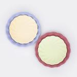 Macaron Color Sturdy Disposable Petal Plates 9 Inch - 18 Count Biodegradable Plant Fiber Tableware - Elegant Dinner Plates for Wedding, Birthday Party, Baby Shower, Holiday Feast & Celebration