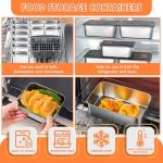 CLWVPCOT 10 Pack Stainless Steel Food Storage Containers with Leak-Proof Lids, 16oz Reusable Metal Meal Prep Lunch Boxes, Stackable, BPA-Free, Dishwasher Safe for Snacks, Fruits & On-the-Go Meals