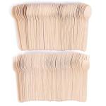 ANTETOK Disposable Wooden Cutlery Set - 200 Pack Wooden Compostable Utensils,Biodegradable and Earth Friendly, 6.3 Inch Length(100 Forks,100 Spoons)