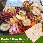 ANTETOK Disposable Wooden Cutlery Set - 200 Pack Wooden Compostable Utensils,Biodegradable and Earth Friendly, 6.3 Inch Length(100 Forks,100 Spoons)