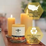 Big Dipper Wax Works 100% Pure Beeswax Pillar Candle, Medium 3" x 3.5", 60-Hour Burn, Handcrafted Honey Aroma, Clean Soot-Free Flame, Eco-Friendly Cotton Wick for Home Décor, Meditation & Relaxation
