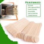 ANTETOK Disposable Wooden Cutlery Set - 200 Pack Wooden Compostable Utensils,Biodegradable and Earth Friendly, 6.3 Inch Length(100 Forks,100 Spoons)