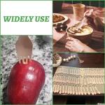 ANTETOK Disposable Wooden Cutlery Set - 200 Pack Wooden Compostable Utensils,Biodegradable and Earth Friendly, 6.3 Inch Length(100 Forks,100 Spoons)